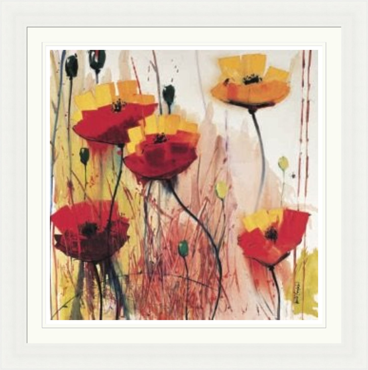 Poppies in Yellow (Limited Edition) By Daniel Campbell