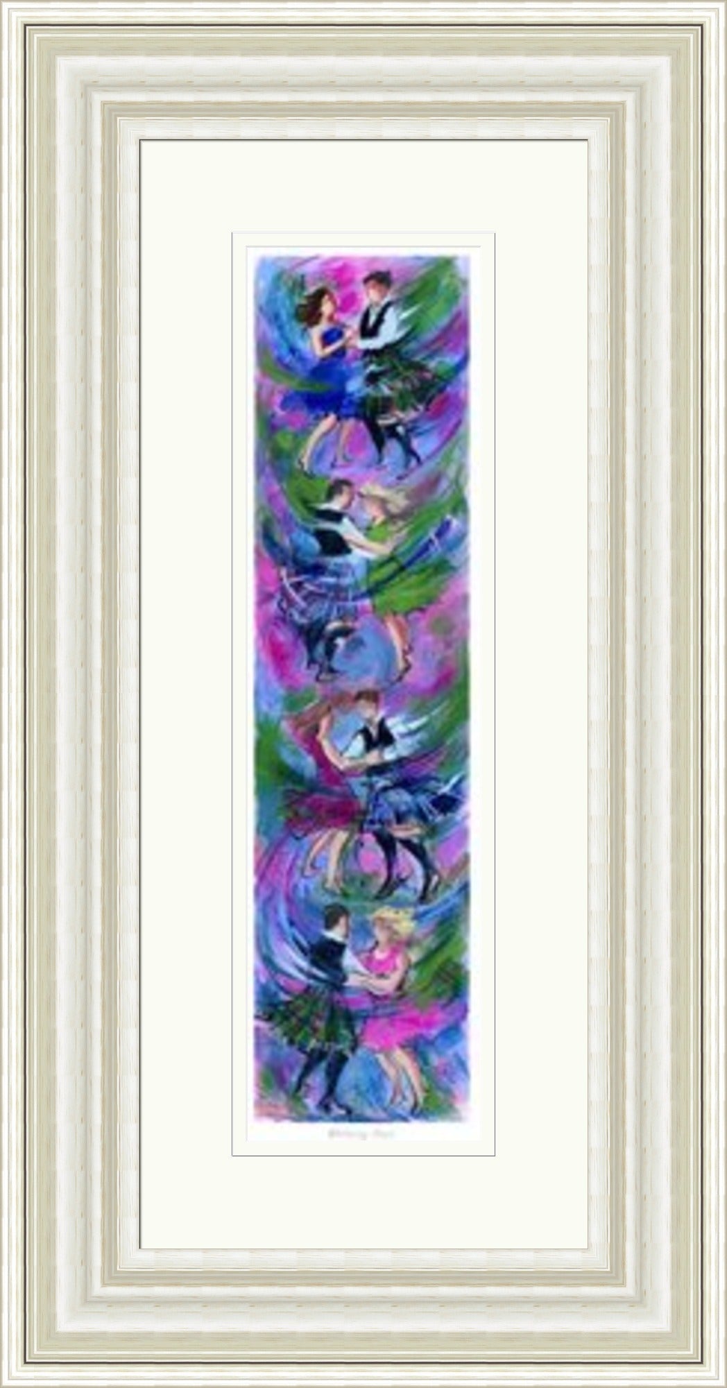 Waltzing Stack Ceilidh Dancing Art Print by Janet McCrorie
