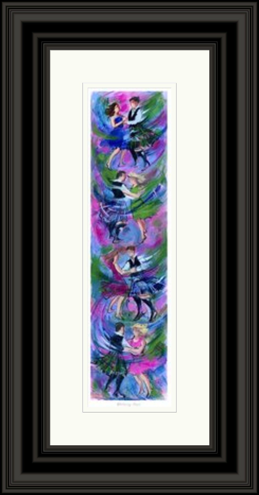Waltzing Stack Ceilidh Dancing Art Print by Janet McCrorie
