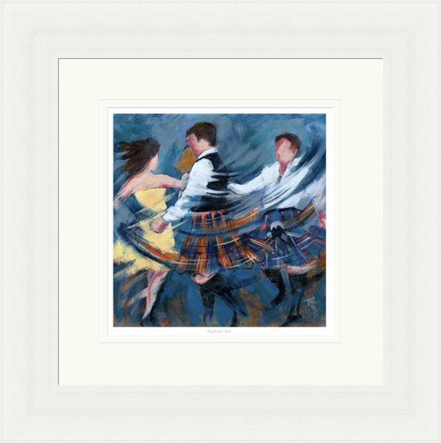Highland Birl Ceilidh Dancing Art Print by Janet McCrorie