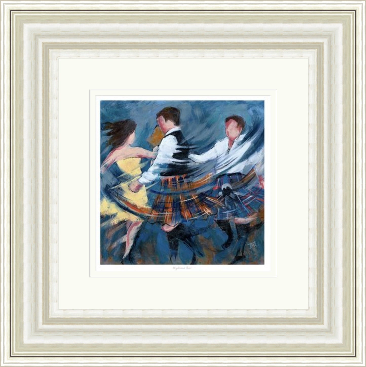 Highland Birl Ceilidh Dancing Art Print by Janet McCrorie