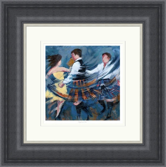 Highland Birl Ceilidh Dancing Art Print by Janet McCrorie