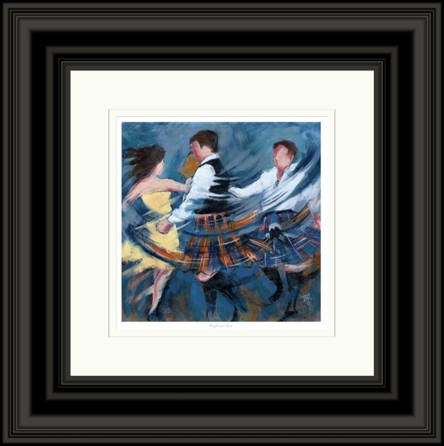 Highland Birl Ceilidh Dancing Art Print by Janet McCrorie