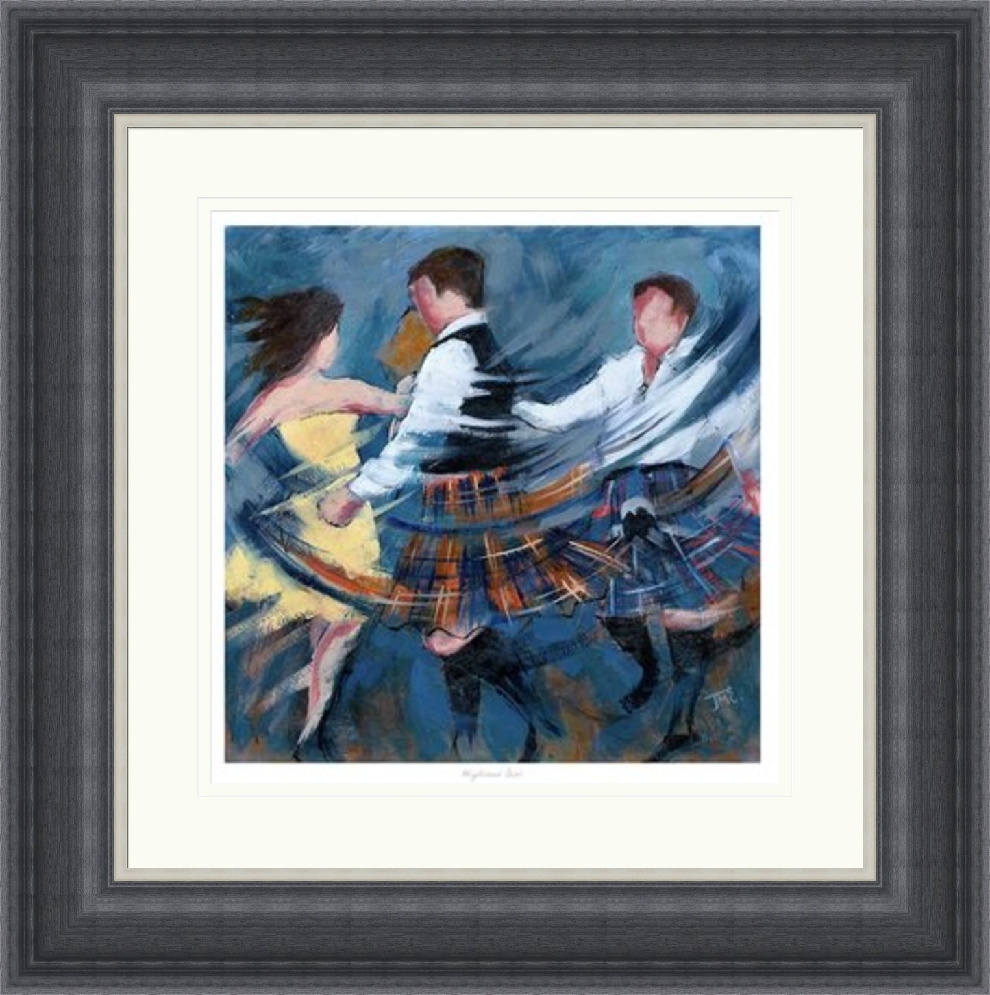 Highland Birl Ceilidh Dancing Art Print by Janet McCrorie