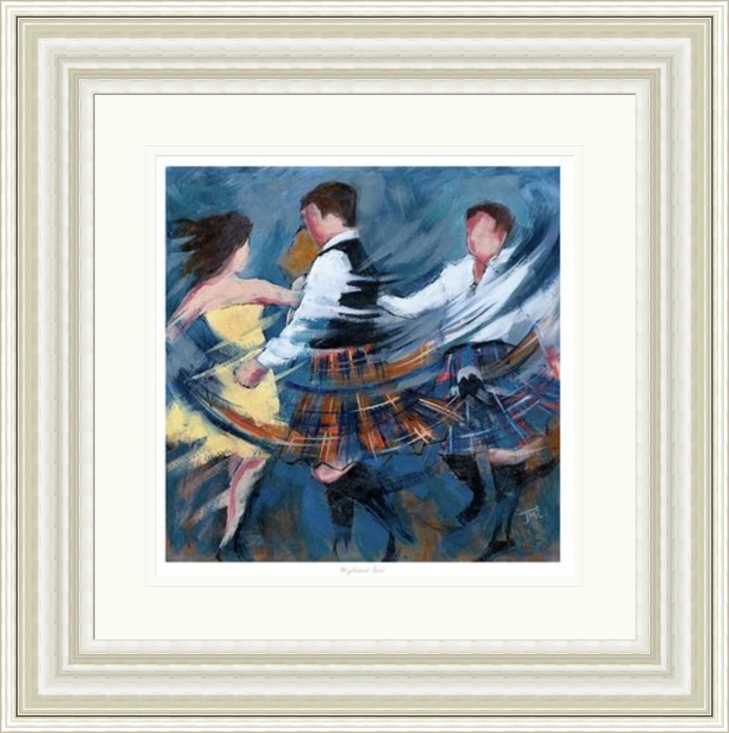 Highland Birl Ceilidh Dancing Art Print by Janet McCrorie