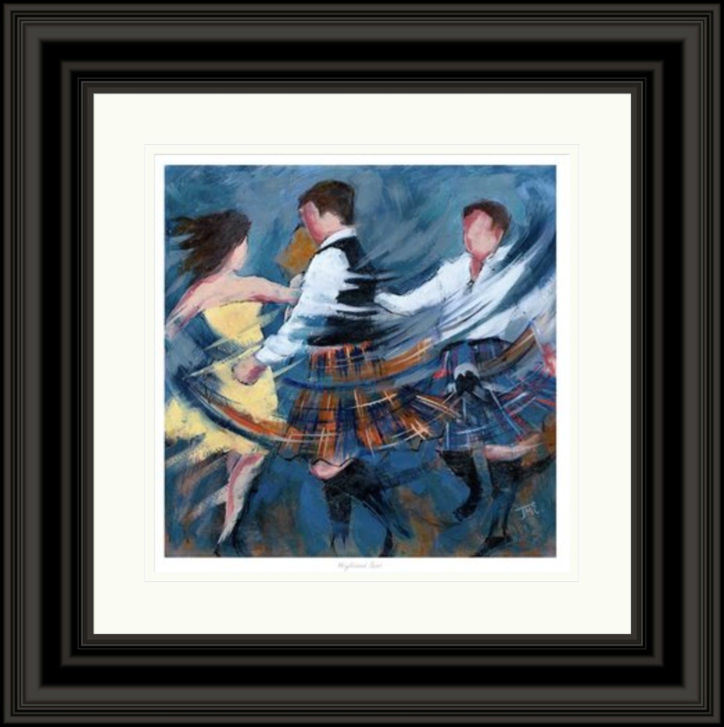 Highland Birl Ceilidh Dancing Art Print by Janet McCrorie