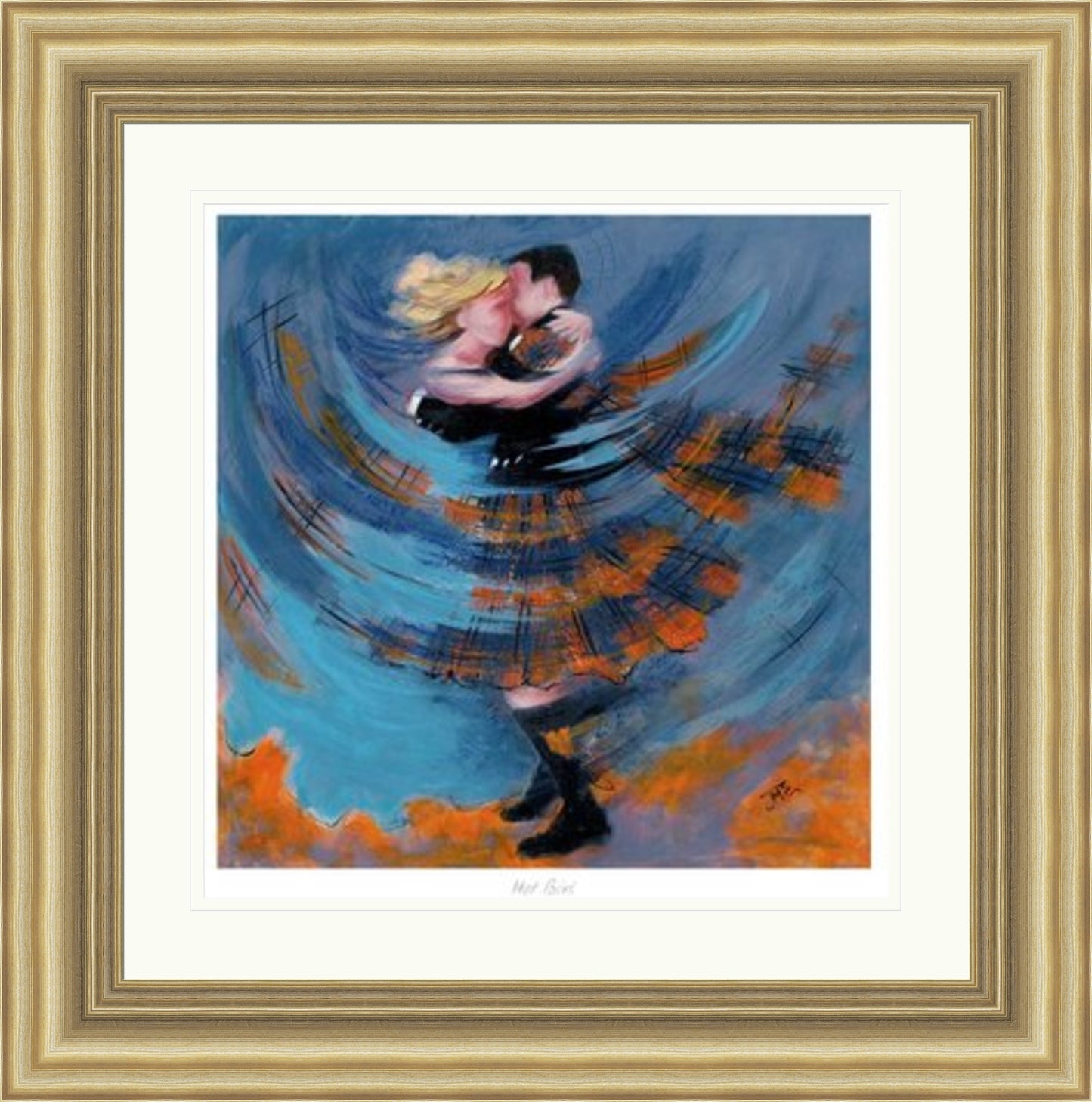 Hot Birl Ceilidh Dancing Art Print by Janet McCrorie