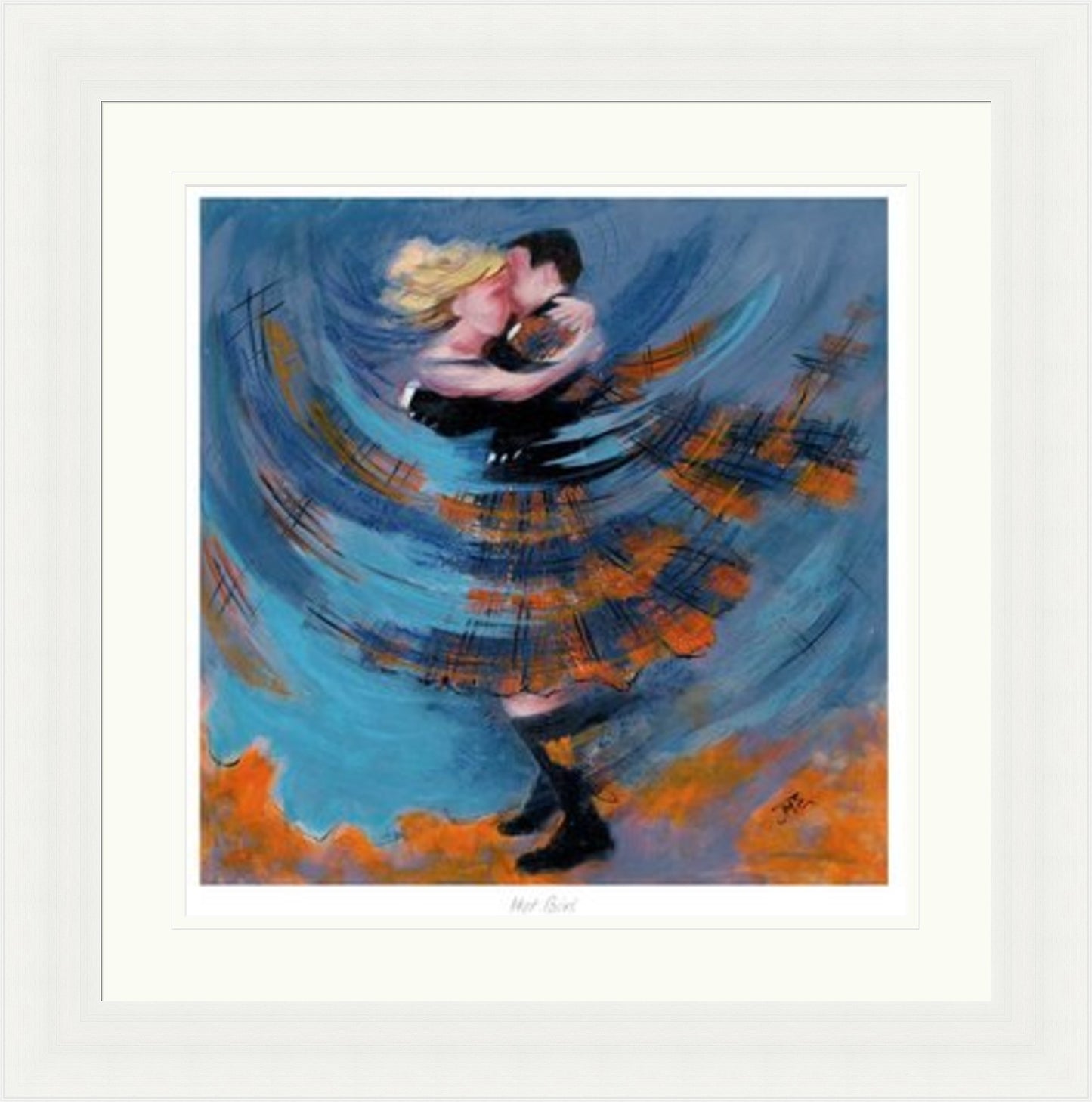Hot Birl Ceilidh Dancing Art Print by Janet McCrorie