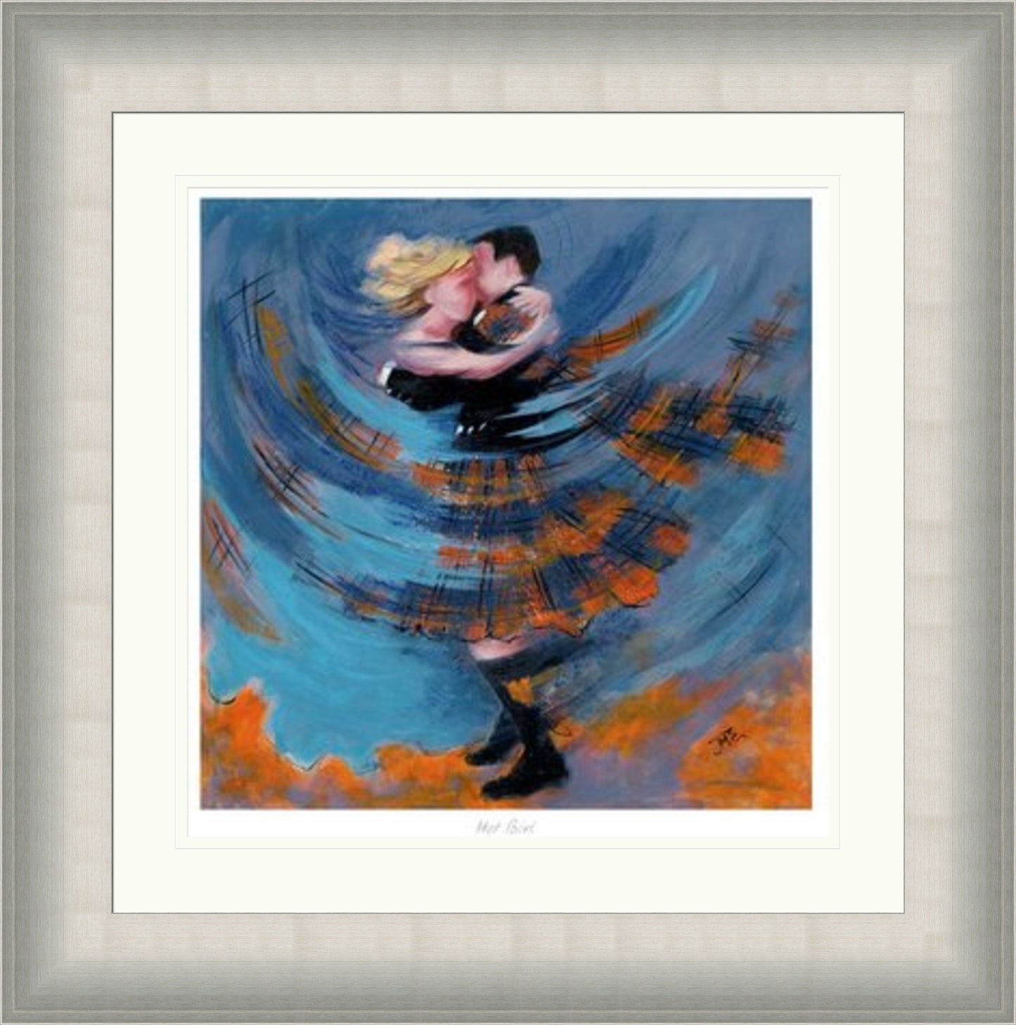 Hot Birl Ceilidh Dancing Art Print by Janet McCrorie