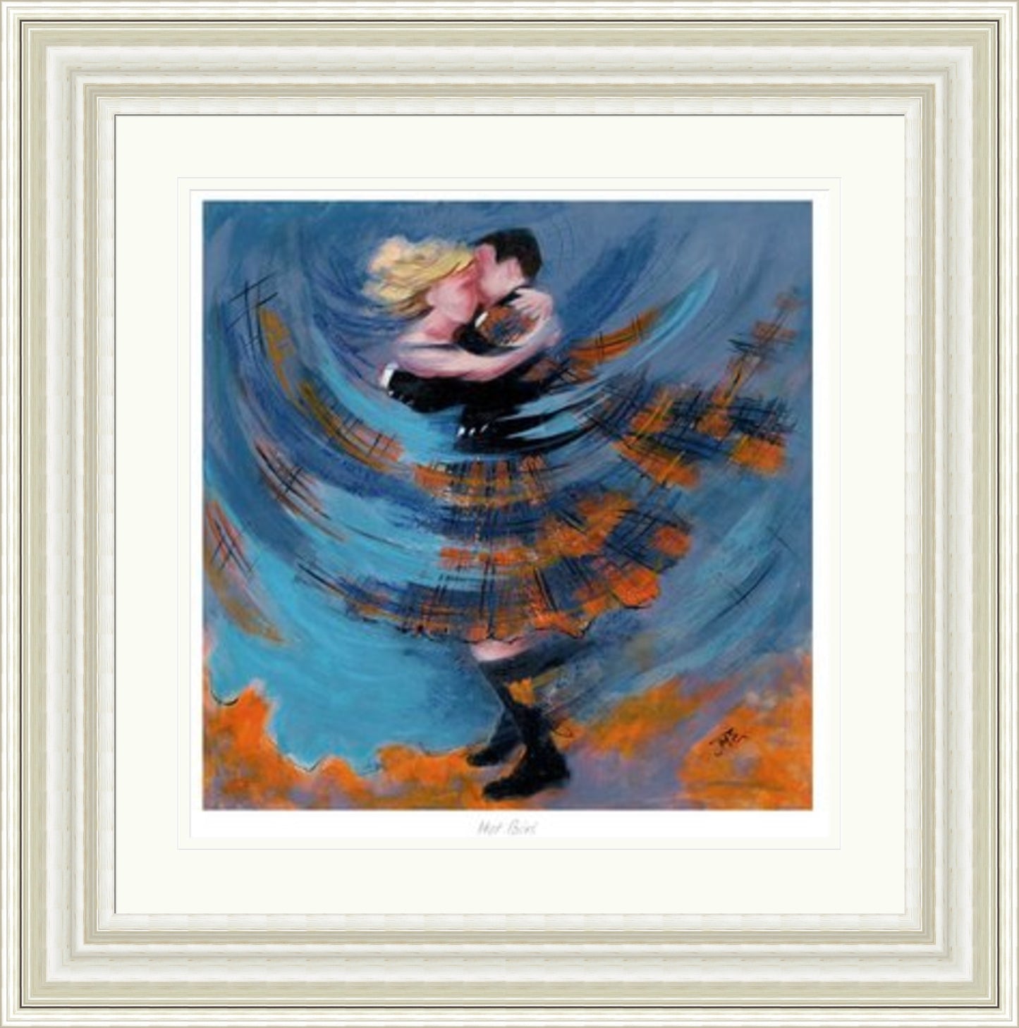 Hot Birl Ceilidh Dancing Art Print by Janet McCrorie