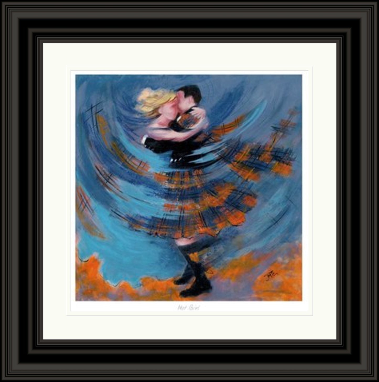 Hot Birl Ceilidh Dancing Art Print by Janet McCrorie