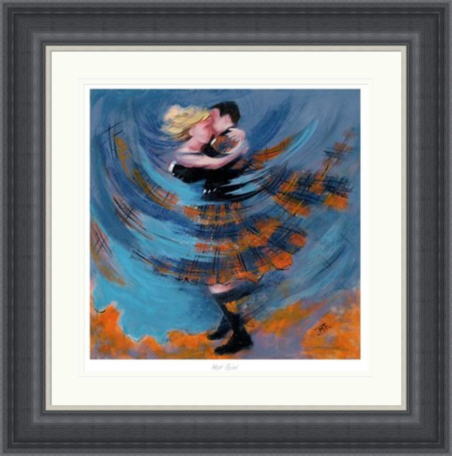 Hot Birl Ceilidh Dancing Art Print by Janet McCrorie