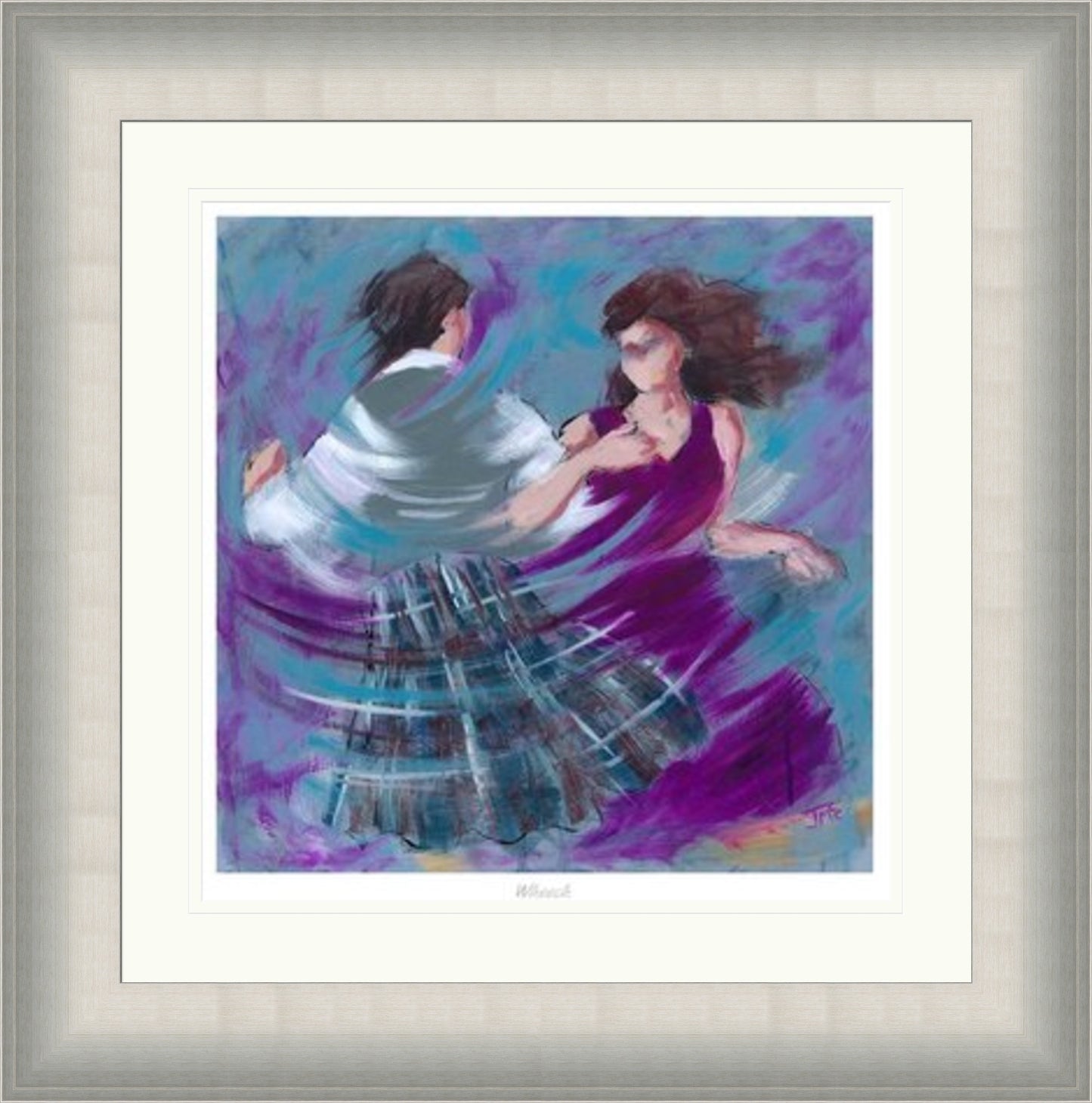 Wheech Ceilidh Dancing Art Print by Janet McCrorie