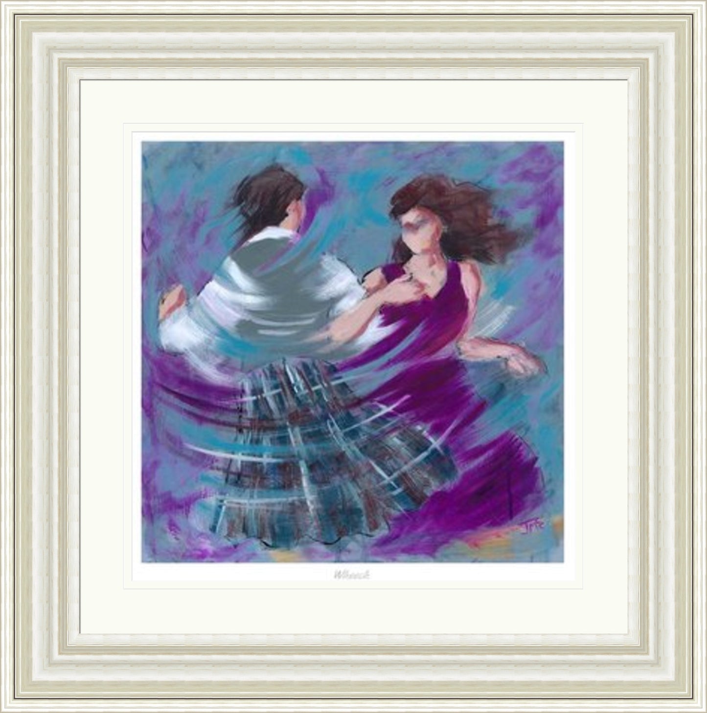 Wheech Ceilidh Dancing Art Print by Janet McCrorie