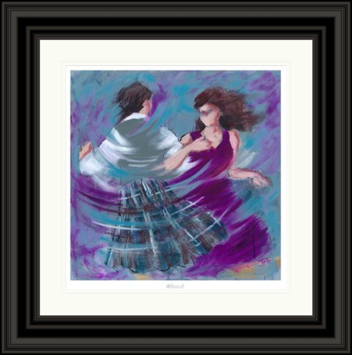 Wheech Ceilidh Dancing Art Print by Janet McCrorie