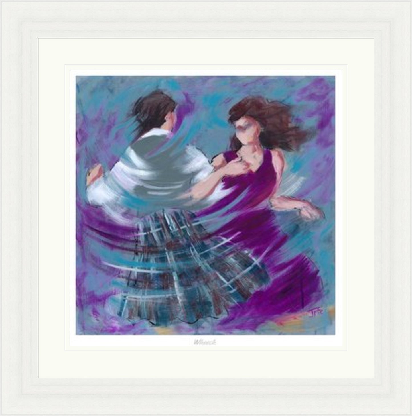 Wheech Ceilidh Dancing Art Print by Janet McCrorie