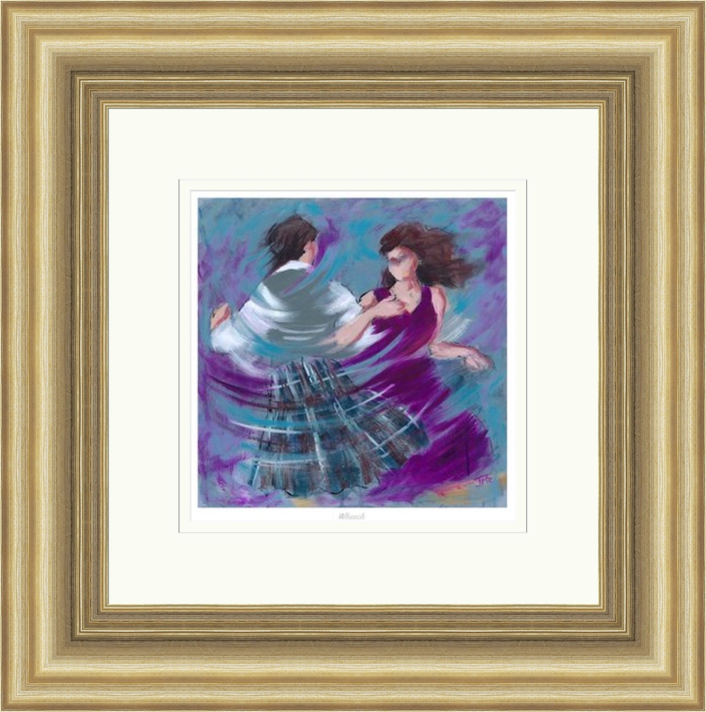 Wheech Ceilidh Dancing Art Print by Janet McCrorie