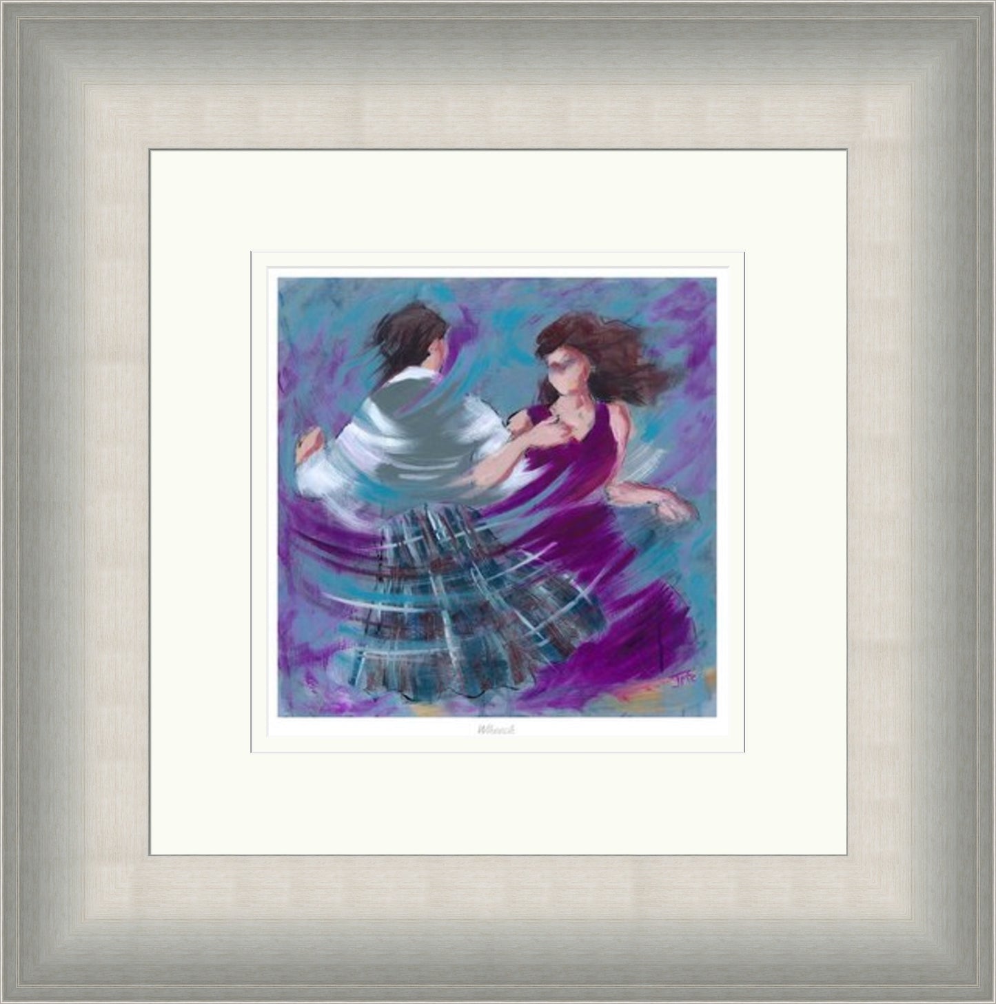 Wheech Ceilidh Dancing Art Print by Janet McCrorie