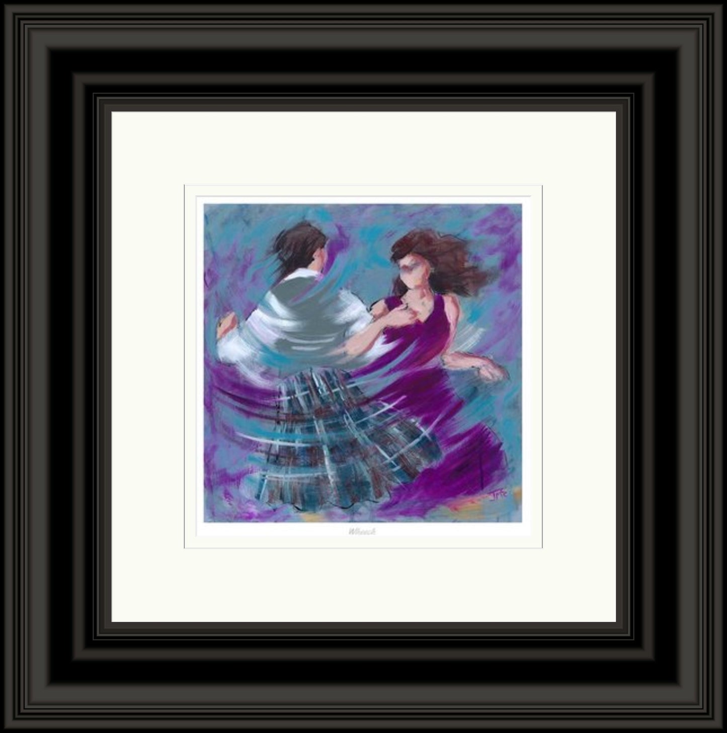 Wheech Ceilidh Dancing Art Print by Janet McCrorie