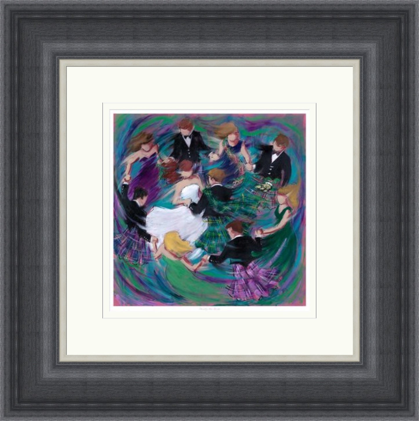 Strictly the Bride Ceilidh Dancing Art Print by Janet McCrorie