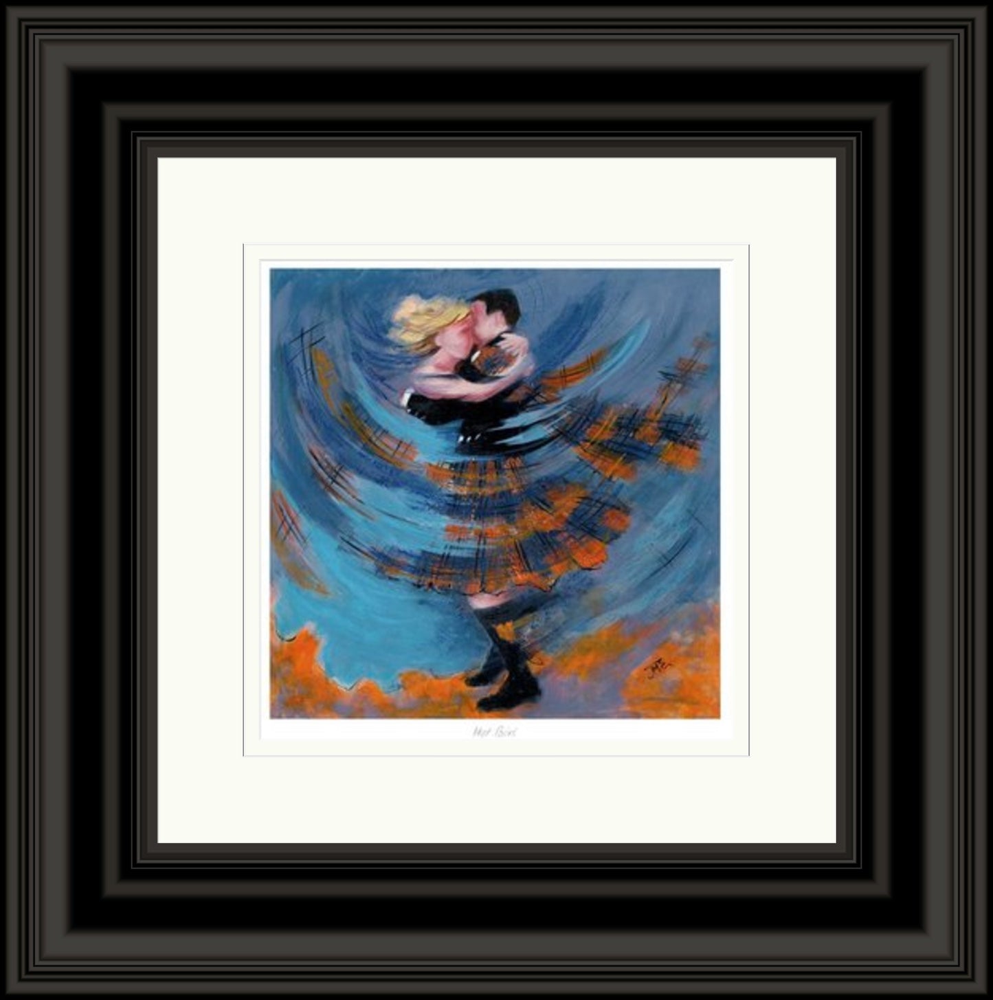 Hot Birl Ceilidh Dancing Art Print by Janet McCrorie