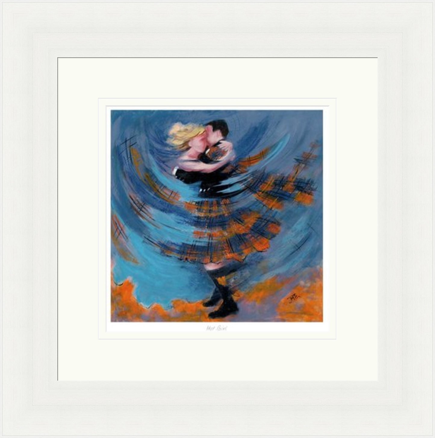 Hot Birl Ceilidh Dancing Art Print by Janet McCrorie
