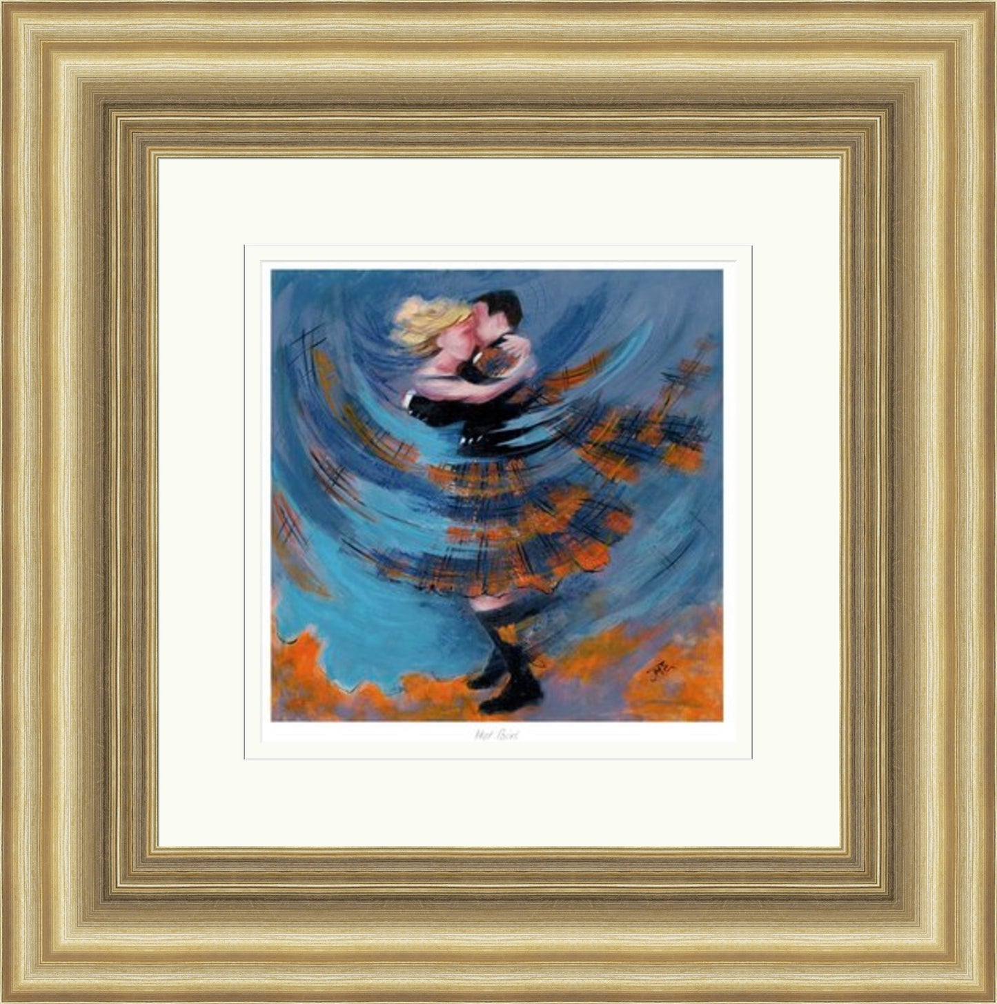 Hot Birl Ceilidh Dancing Art Print by Janet McCrorie