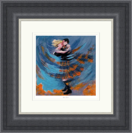 Hot Birl Ceilidh Dancing Art Print by Janet McCrorie