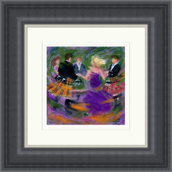 Circling Roon Ceilidh Dancing Art Print by Janet McCrorie