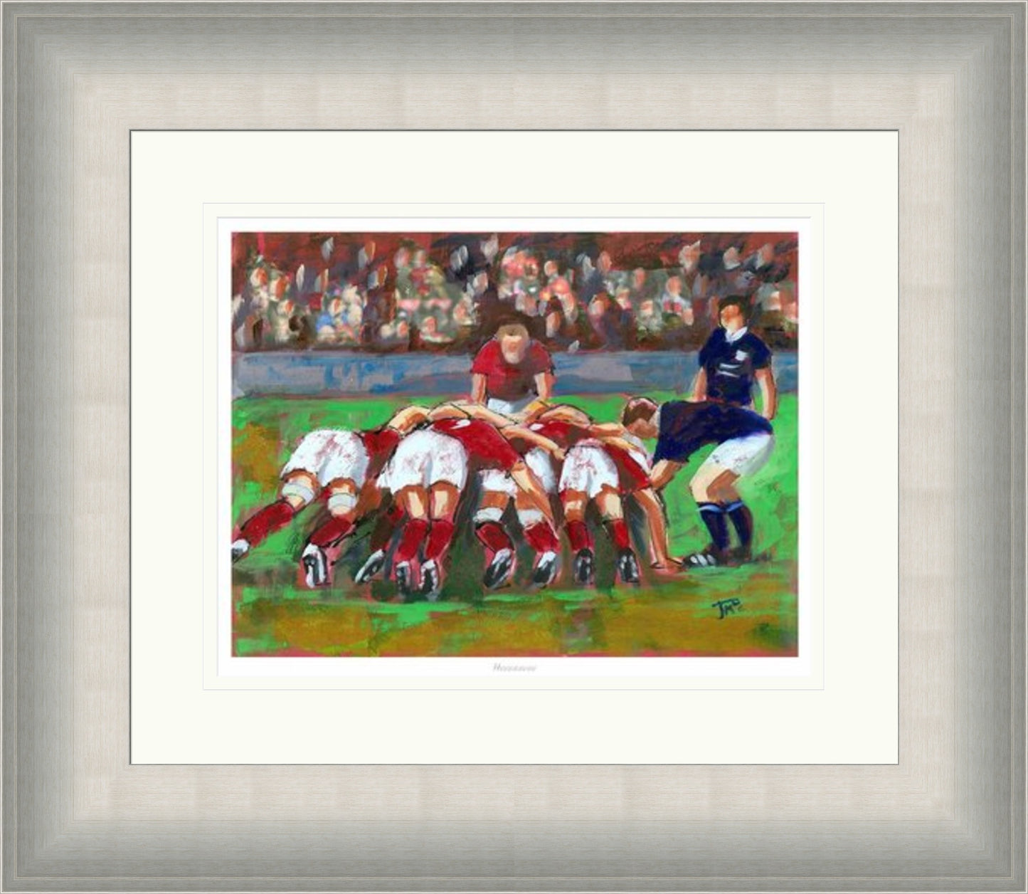 Heeeaavee Rugby Art Print by Janet McCrorie