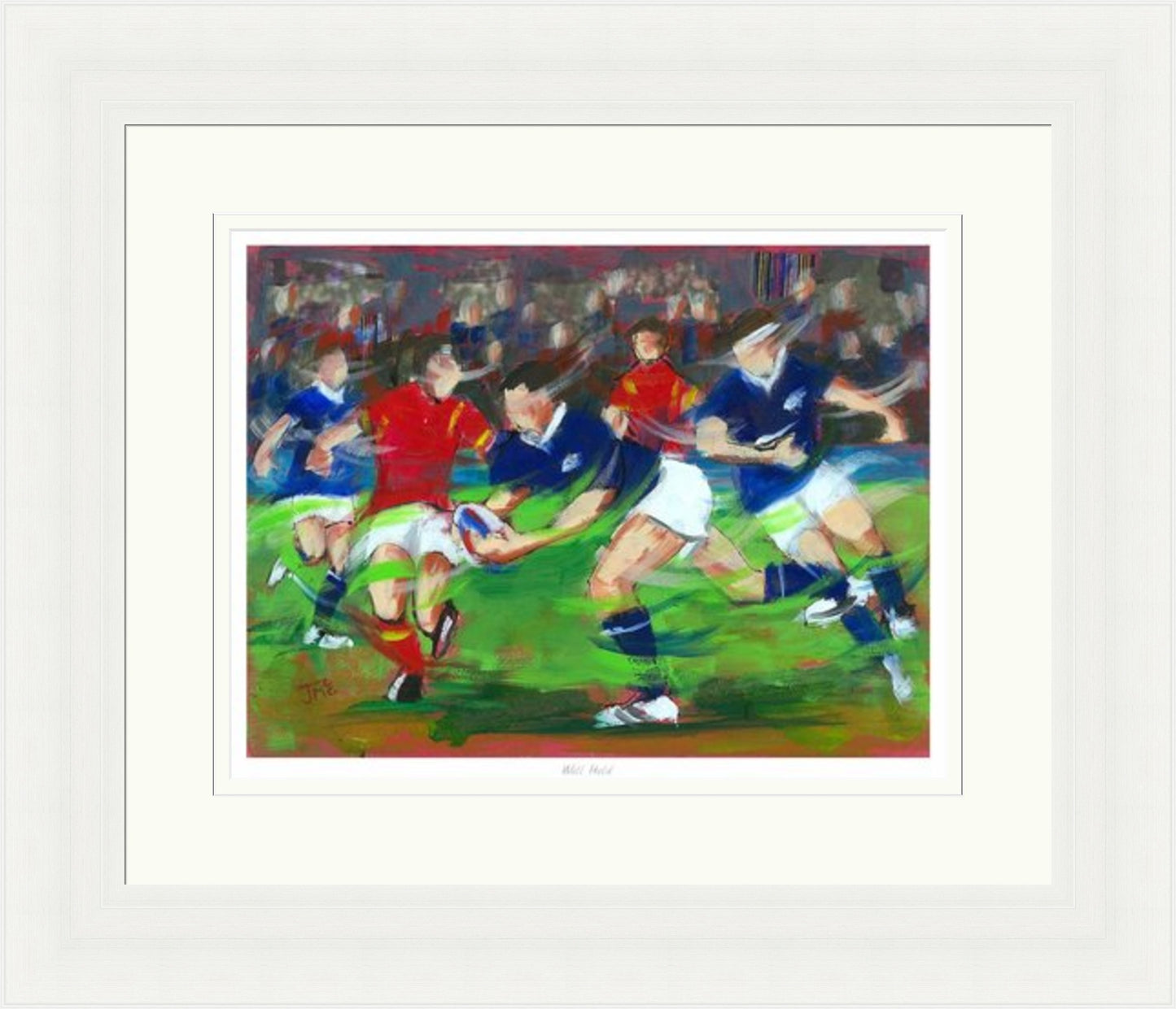 Well Held Rugby Art Print by Janet McCrorie