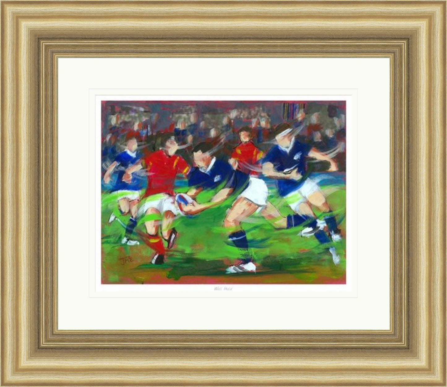 Well Held Rugby Art Print by Janet McCrorie