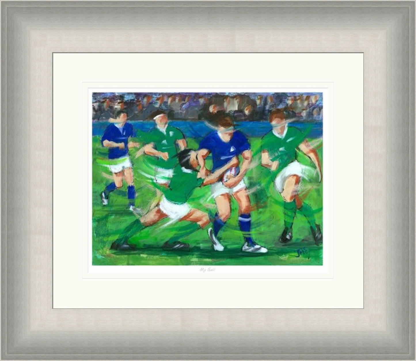 My Ball Rugby Art Print by Janet McCrorie