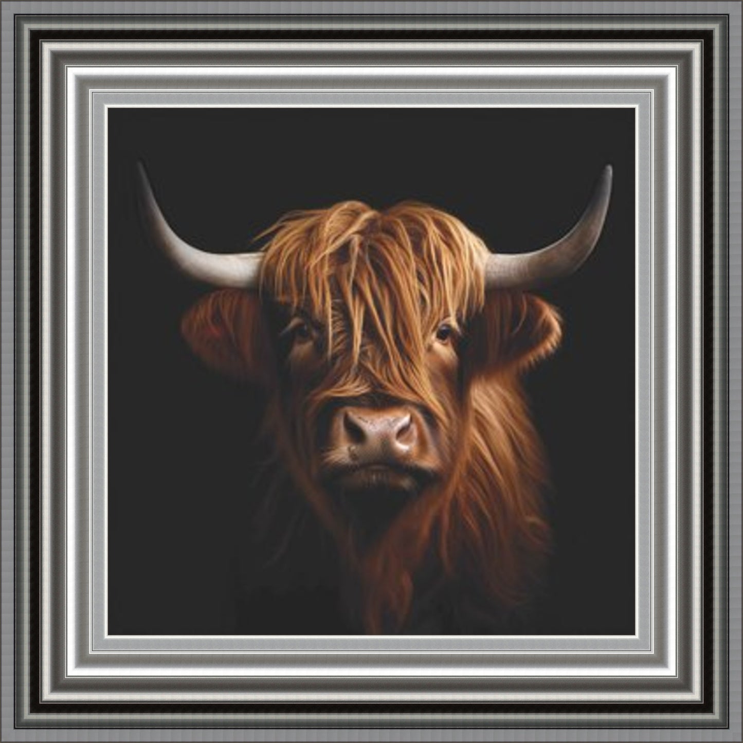 Highland Cow Liquid Art