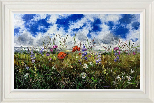 Whispers of the Meadows Original Oil Blossoms Painting by Kimberly Harris