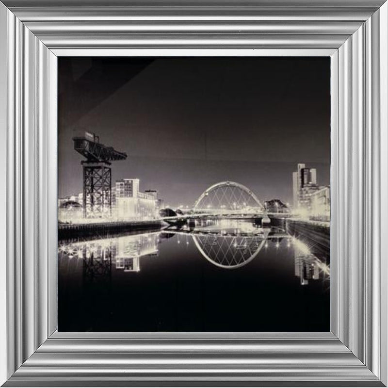 Glasgow Skyline Black and White