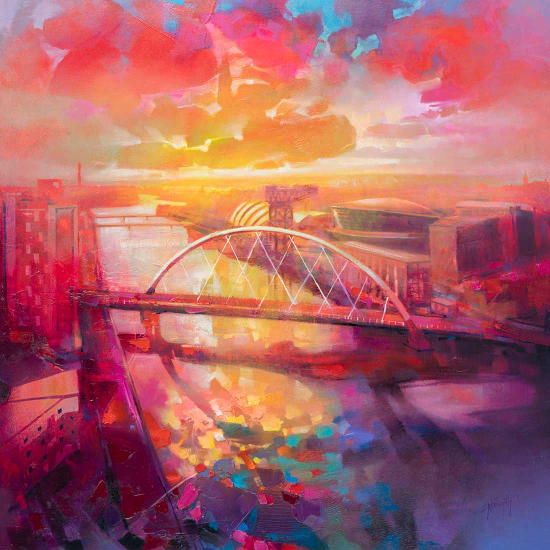 Clyde Arc Bridge (Signed & Numbered Limited Edition) by Scott Naismith