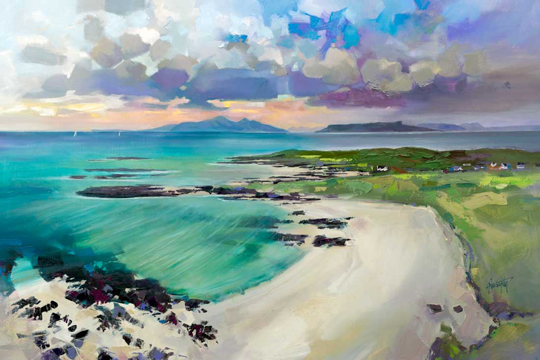 Eigg and Rhum from Sanna Bay (Signed & Numbered Limited Edition) by Scott Naismith