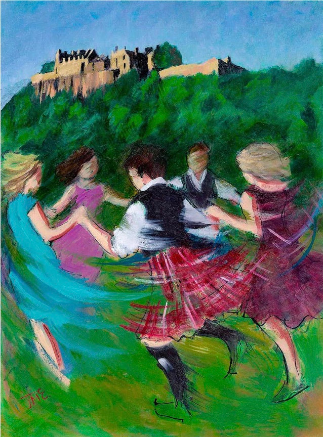 Ceilidh Amidst Majesty, Edinburgh Castle by Janet McCrorie – The