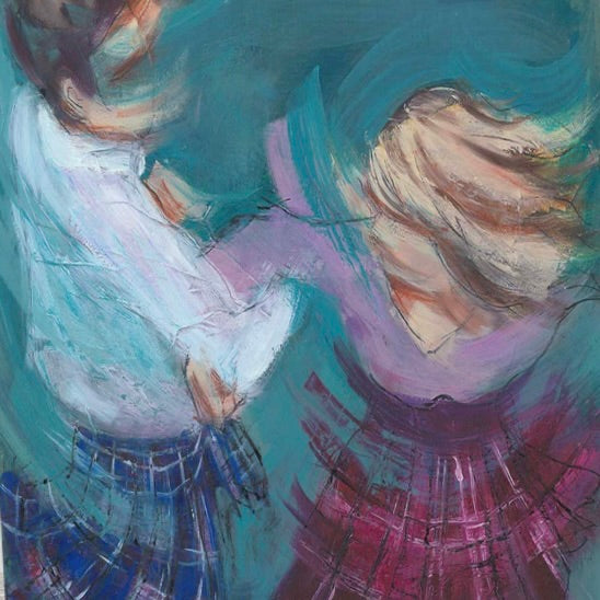 Spin Ceilidh Dancers by Janet McCrorie - Petite