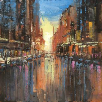 Sunburst St Vincent Street Glasgow Art by Michael Murphy