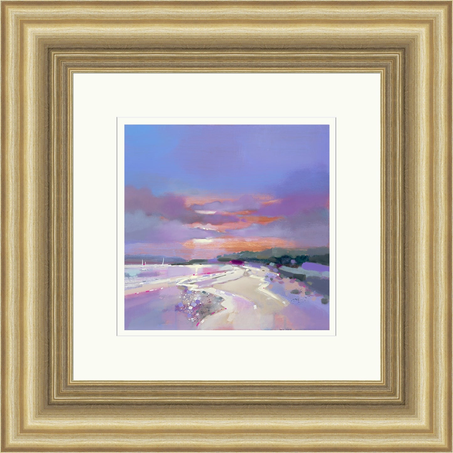 Sunset Sail, Ettrick Bay, Isle of Bute (Signed Limited Edition) by Emma S Davis