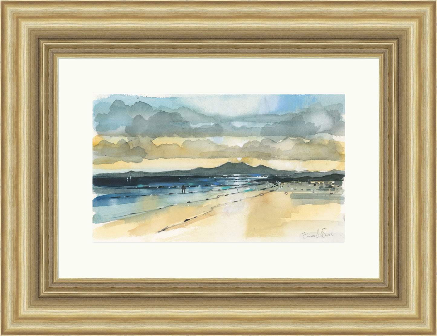 Sunset And Arran, Seamill by Emma S Davis