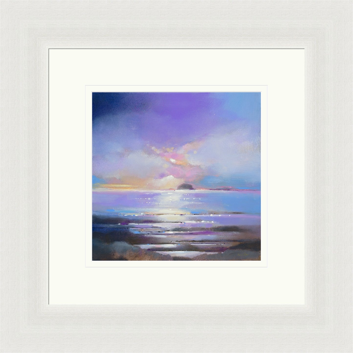 Sunset, Bass Rock (Signed Limited Edition) by Emma S Davis