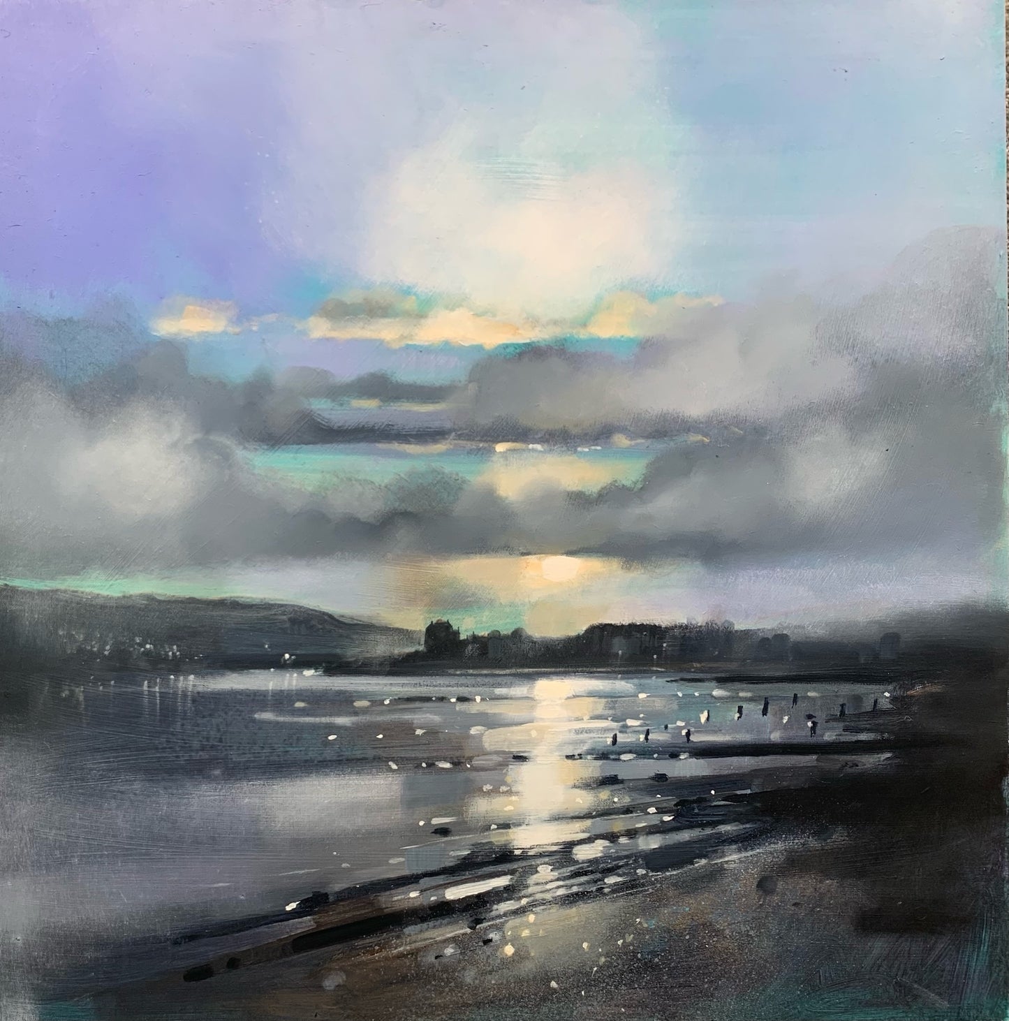 Sunset, Broughty Ferry (Signed Limited Edition) by Emma S Davis