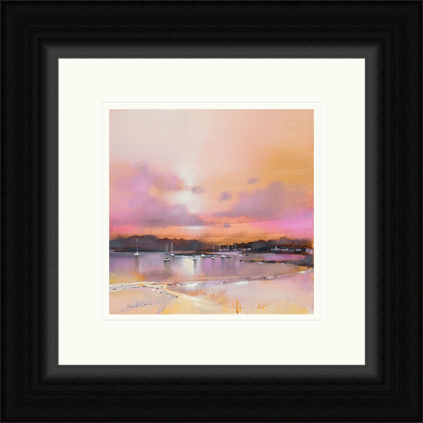 Sunset, Kames Bay, Millport (Signed Limited Edition) by Emma S Davis