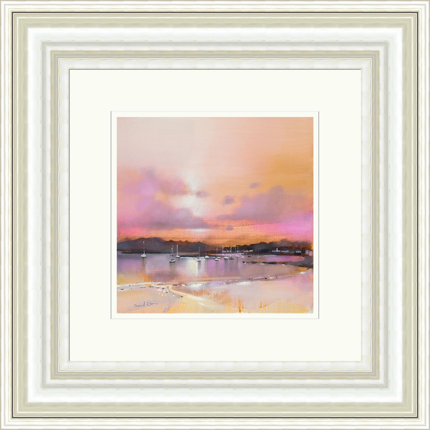 Sunset, Kames Bay, Millport (Signed Limited Edition) by Emma S Davis