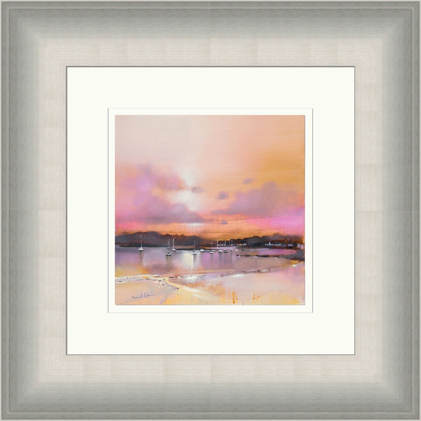 Sunset, Kames Bay, Millport (Signed Limited Edition) by Emma S Davis