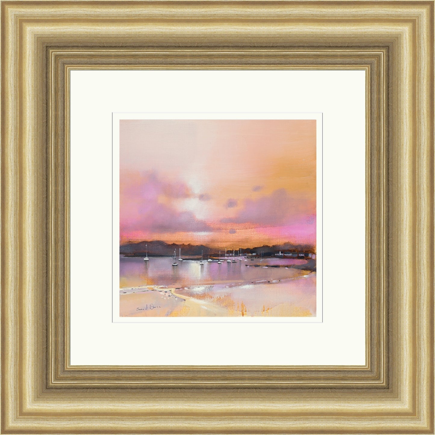 Sunset, Kames Bay, Millport (Signed Limited Edition) by Emma S Davis