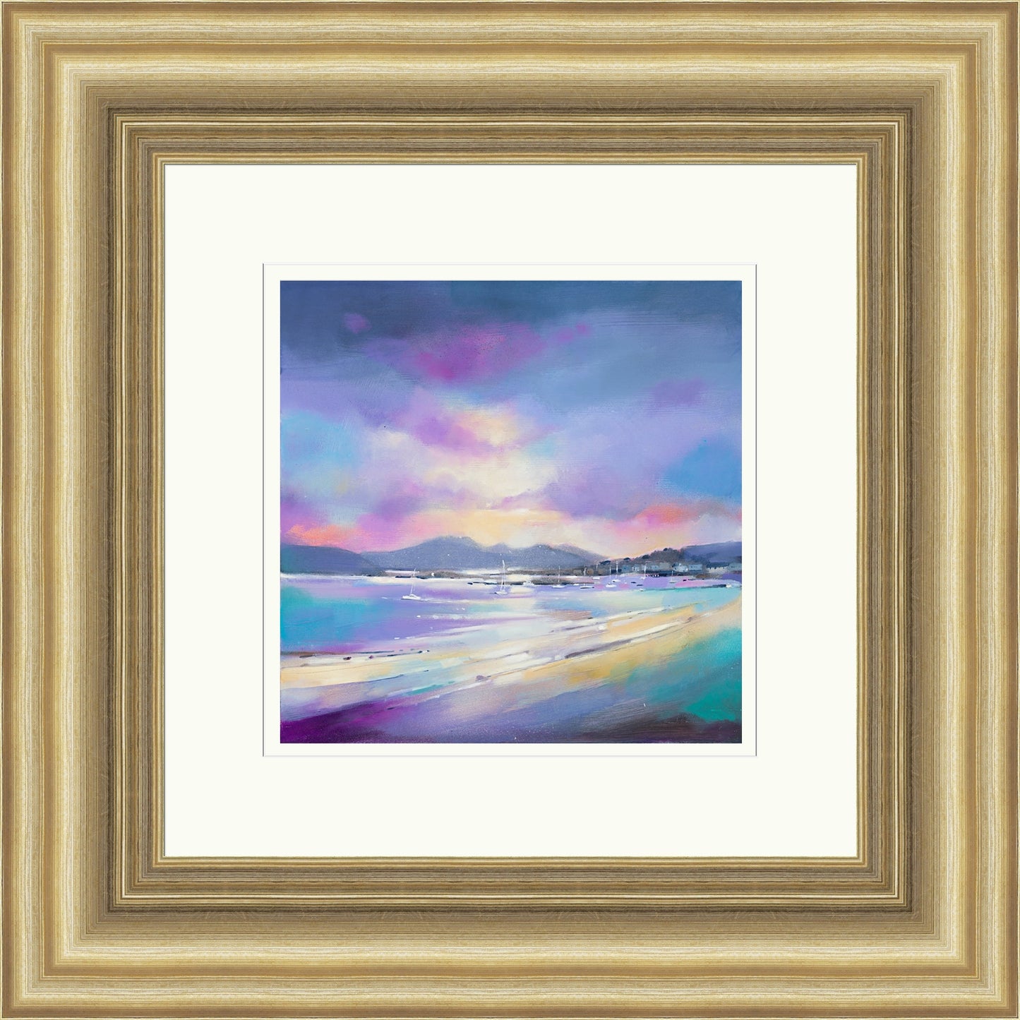 Sunset over Arran from Millport (Signed Limited Edition) by Emma S Davis